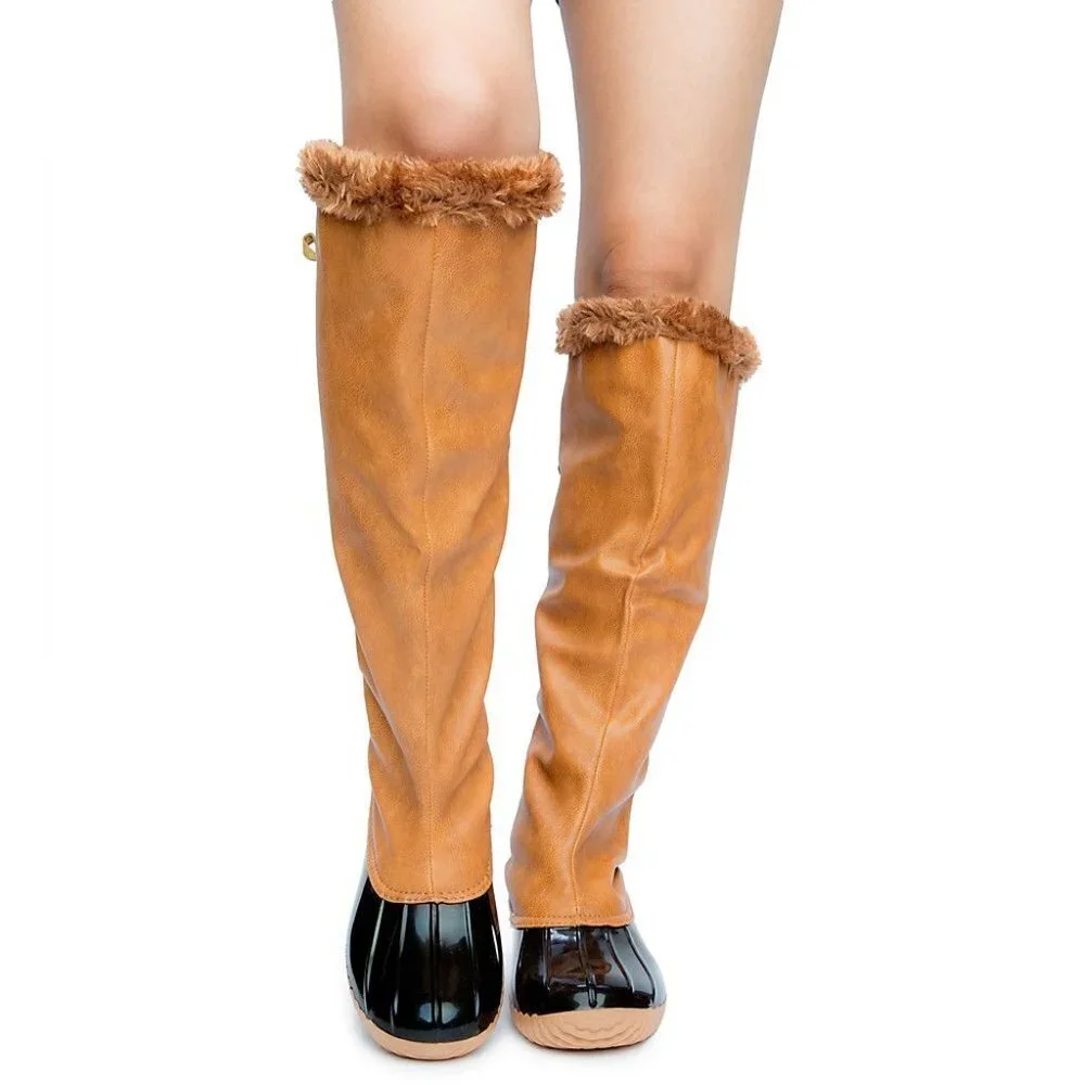 RAIN DUCK BOOTS / FAUX FUR